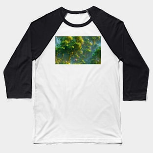 Seamless Jungle Plants Texture Patterns XII Baseball T-Shirt